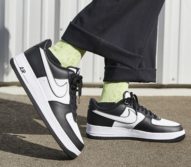 Nike Air Force 1 With Premium – Black & White Classic Edition