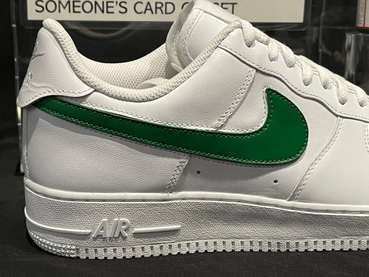 Nike AF1 Retro — Clean White | Stylish Green Accent