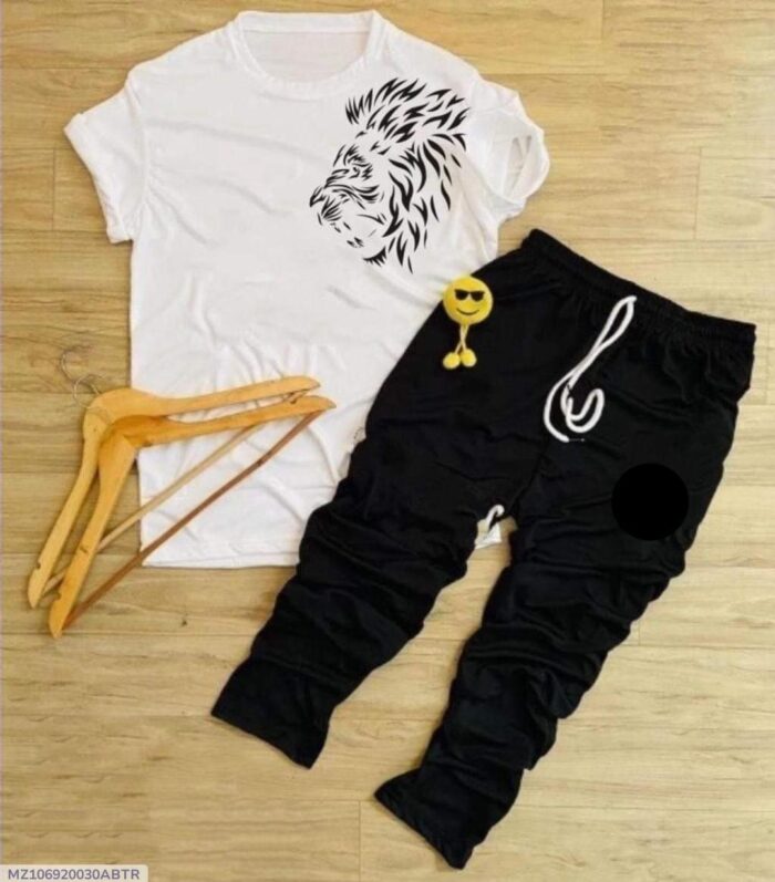 2 Pcs Mans Polyester Printed Track Suit