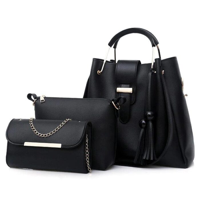 Woman Leather Hand Bag Set - Image 2