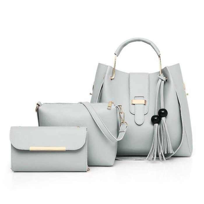 Woman Leather Hand Bag Set
