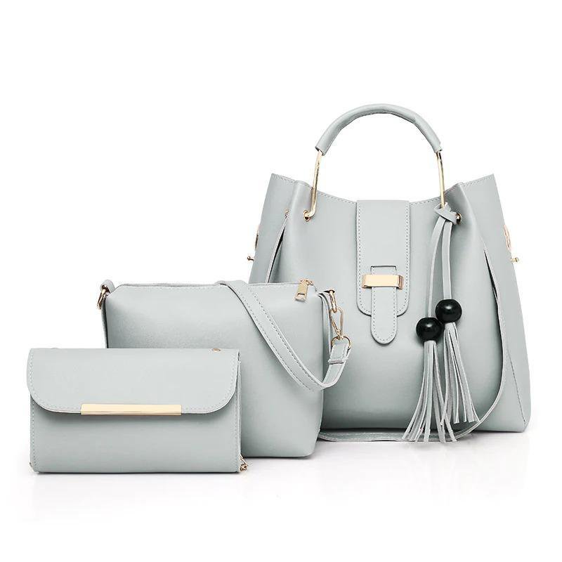 Woman Leather Hand Bag Set