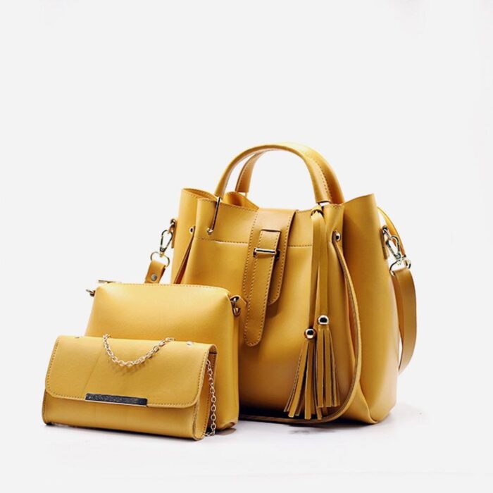 Woman Leather Hand Bag Set - Image 3