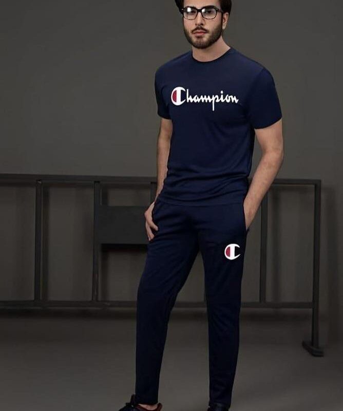 2 Pcs Man's Micro Printed Track Suit