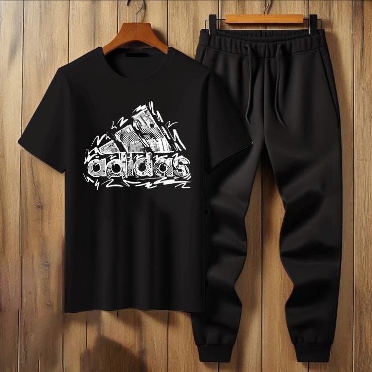 2 Pcs Man's Jersey Printed Track Suit