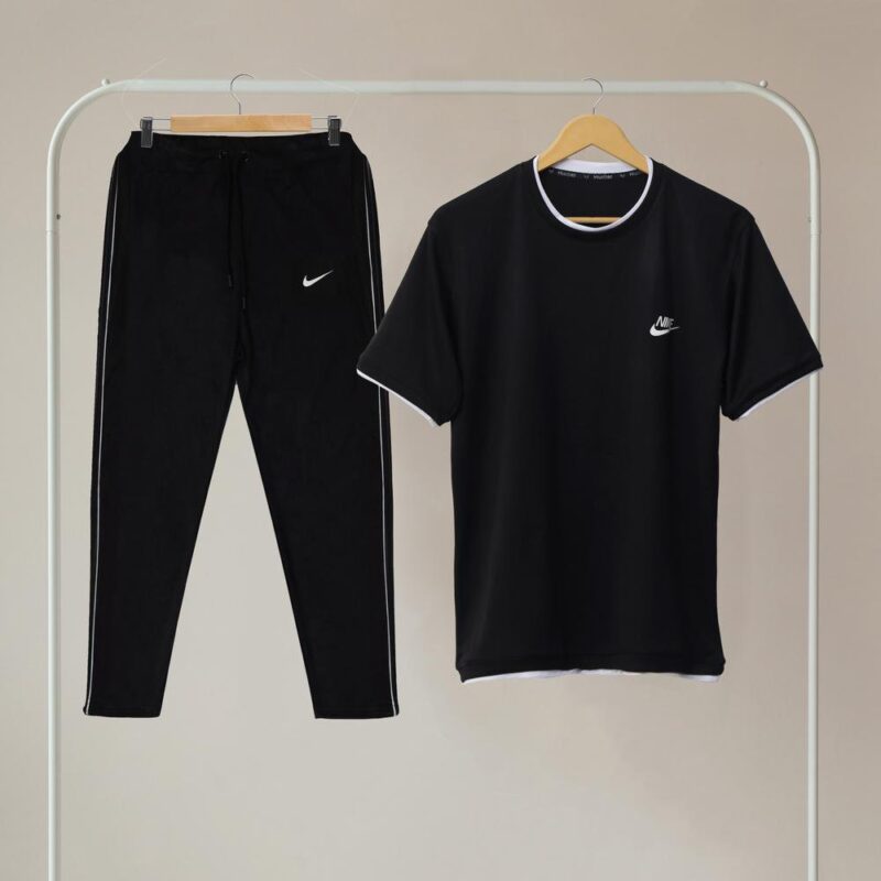 2 Pcs Man's Polyester Plain Track Suit