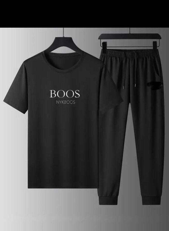 2 Pcs Polyester Plain SweatShirt Track Suit