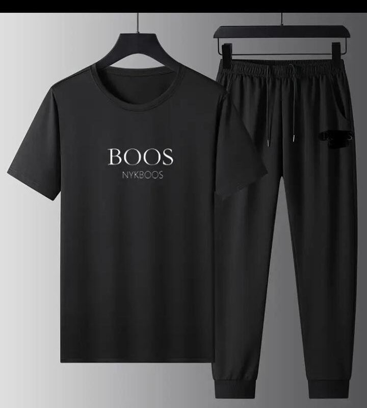 2 Pcs Polyester Plain SweatShirt Track Suit