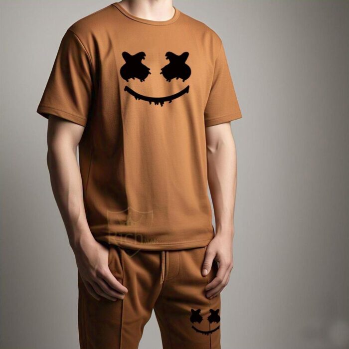 2 Pcs Man's Micro Printed Track Suit - Image 2