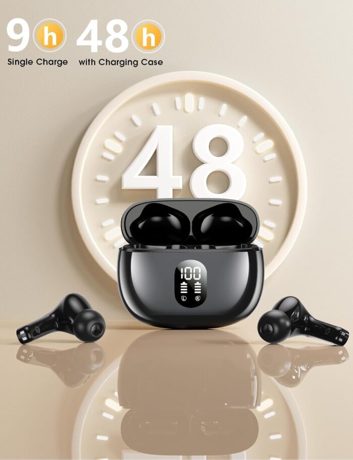 ZZU Wireless Earbuds, with Big Bass Stereo Sound, 48 Hours Playtime, - Image 3